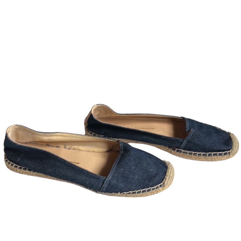 Franco Sarto Denim Whip Espadrille Flats Size 11